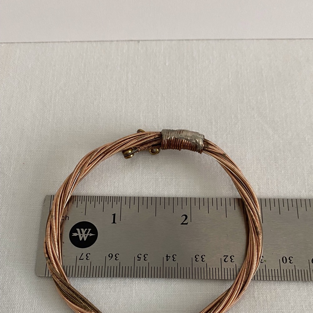 Recycled Guitar Strings Large Bangle Bracelet - image 8